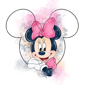 minnie mouse clipart, minnie aquarel, minnie aquarel clipart, minnie mouse png, minnie illustraties, minnie png, minnie mouse, minnie