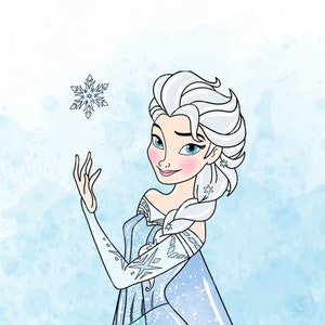 clipart princesse aquarelle, clipart aquarelle princesse, clipart princesse, clipart elsa, clipart aquarelle congelé, clipart congelé, congelé