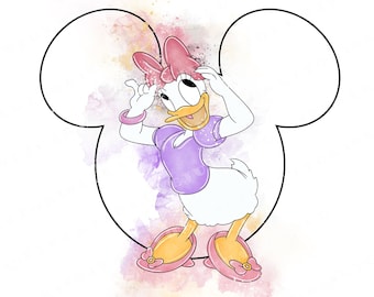 新品★デイジーダック Daisy Duck アヒル デイジー ダック 油絵風 絵 ͟͞J͟͞e͟͞t͟͞-͟͞ | 🖋 #DaisyDuck 🎨 ウインクしちゃったり