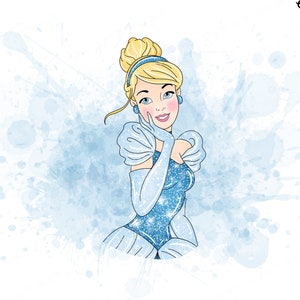 watercolor princess clipart, princess watercolor clipart, princess clip art, Cinderella clipart, Cinderella watercolor, princess watercolor
