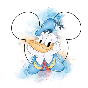 watercolor donald, donald watercolor, Donald duck, watercolor clipart, Donald clipart, sublimation, clipart commercial use
