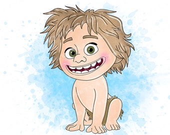 The Good Dinosaur Watercolor Clipart, PNG, Digital Download