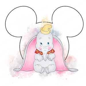 Dumbo Clipart,dumbo, dumbo png, dumbo print, elephant baby clipart, cute elephant clipart, watercolor elephant clipart,baby elephant clipart
