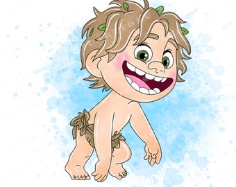 The Good Dinosaur Clipart, Watercolor PNG (Digital Download)