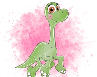 The Good Dinosaur Watercolor Clipart, PNG, Arlo (Digital Download)