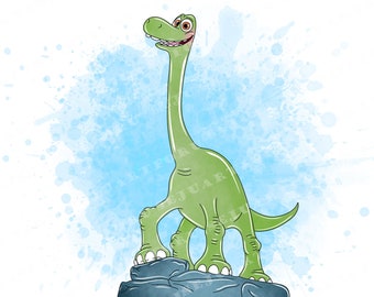 The Good Dinosaur Watercolor Clipart, Arlo PNG (Digital Download)