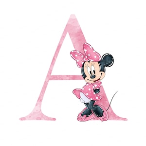 alfabeto de minnie, alfabeto de acuarela, alfabeto de acuarela de minnie, clipart del alfabeto, letras de acuarela, alfabeto png, letras de acuarela