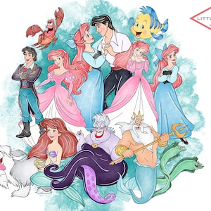 ariel png die neue kleine Meerjungfrau png Prinzessin Ariel Sebastian Aquarell Png Dateien Clipart druckbar Prinzessin Png Prinzessinnen Clipart