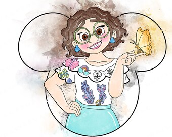 Mirabel Encanto Watercolor Clipart PNG (Digital Download)