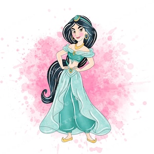 princess jasmine clipart, princess jasmin, princess clip art, princess clipart, princess png, watercolor princess clipart, cute princess