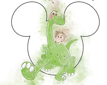 The Good Dinosaur Watercolor Clipart, PNG (Digital Download)