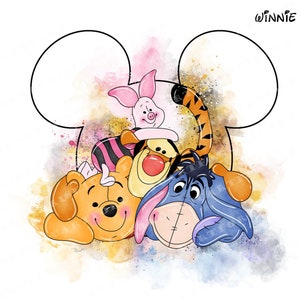 clipart winnie l'ourson, clipart winnie l'ourson, clipart ourson, png winnie l'ourson, aquarelle ourson, clipart winnie, bourriquet png, tigger png