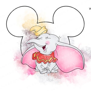 Dumbo Clipart,dumbo, dumbo png, dumbo print, elephant baby clipart, cute elephant clipart, watercolor elephant clipart,baby elephant clipart