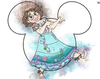 Mirabel Encanto Watercolor Clipart PNG (Digital Download)