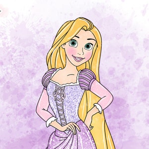 aquarel prinses clipart, Rapunzel, verwarde, rapunzel aquarel, prinses illustraties, rapunzel illustraties, verwarde illustraties, Rapunzel png