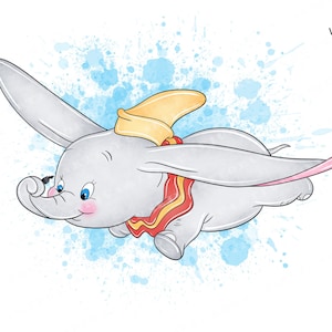 Dumbo Clipart,dumbo, dumbo png, dumbo print, elephant baby clipart, cute elephant clipart, watercolor elephant clipart,baby elephant clipart