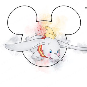 Dumbo Clipart,dumbo, dumbo png, dumbo print, elephant baby clipart, cute elephant clipart, watercolor elephant clipart,baby elephant clipart