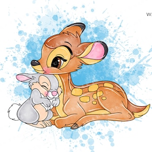 clipart bambi, bambi png, clipart bambi aquarelle, thumper bambi, bambi, clipart cerf mignon, clipart cerf, clipart aquarelle bambi, bambi
