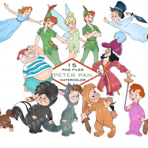 peterpan acquerello file png clipart clip art stampabile download digitale uso commerciale peter pan vivaio acquerello file png clipart