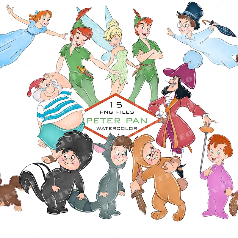 Peter Pan Christmas Clip Art Etsy