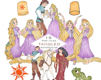 princess rapunzel png tangled png  princess png clipart princess princess clipart watercolor png files clipart printable comerical use