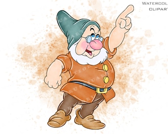 Snow White Watercolor Clipart, Princess PNG (Digital Download)