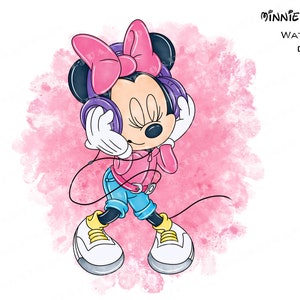 minnie mouse png clipart png clipart bundle clipart watercolor clipart set cliparts clip art png file nursery Digital download comercial use