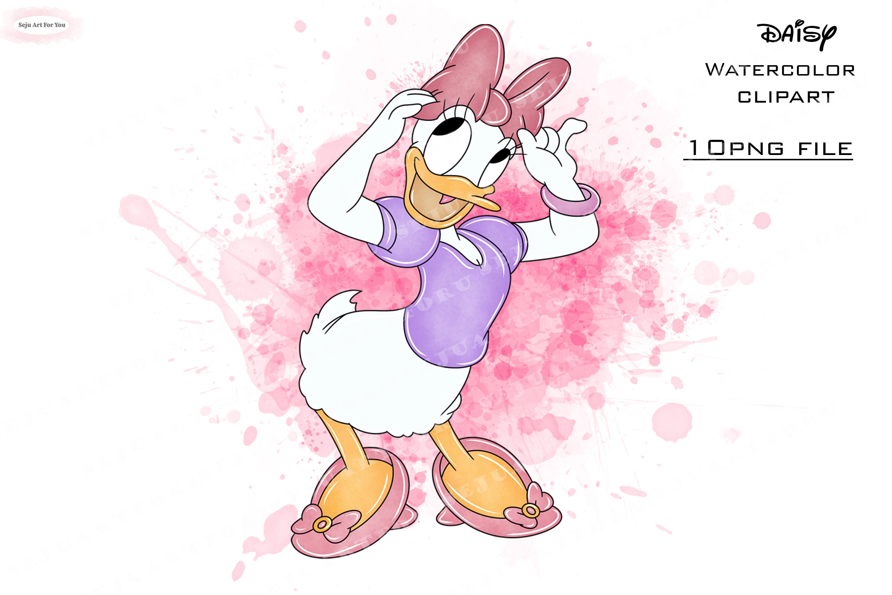 Daisy Duck Clipart Daisy Duck Png Daisy Duck Minnie Mouse Etsy