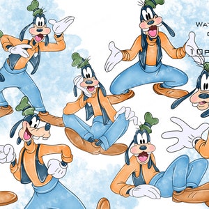 goofy clipart, goofy, goofy png, goofy watercolor clipart, goofy watercolor, mickey mouse clipart, watercolor clipart, sublimation