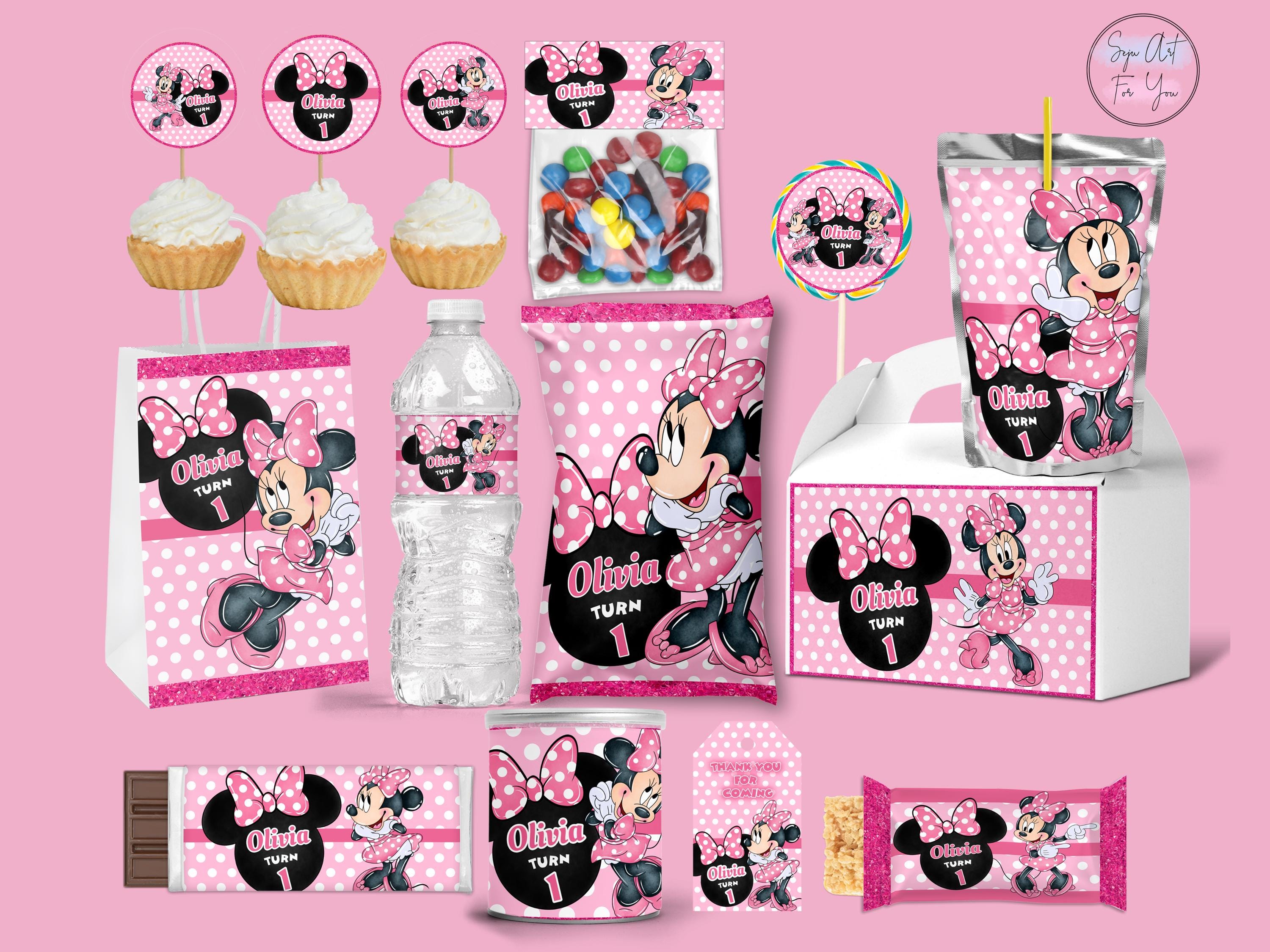 Minnie Mouse birthday party favors bundle, birthday party labels party package party supplies party bundle party kit party decor pintables