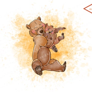 brother bear png brother bear koda clip art nursery watercolor png files clipart  printable stickers sublimation scrapbooking card making