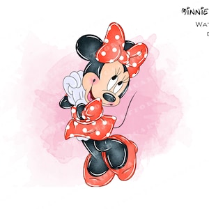 minnie mouse png clipart png clipart bundle clipart watercolor clipart set cliparts clip art png file nursery Digital download comercial use