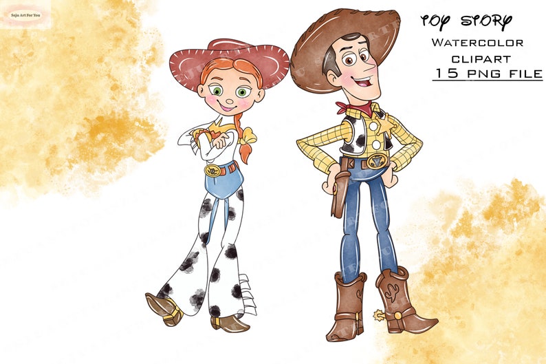 Toy story clipart, toy story, toy story clip art, toy story watercolor, toy story png, woody clipart, buzz lightyear. watercolor toy story image 7