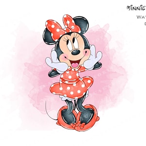 minnie mouse png clipart png clipart bundle clipart watercolor clipart set cliparts clip art png file nursery Digital download comercial use