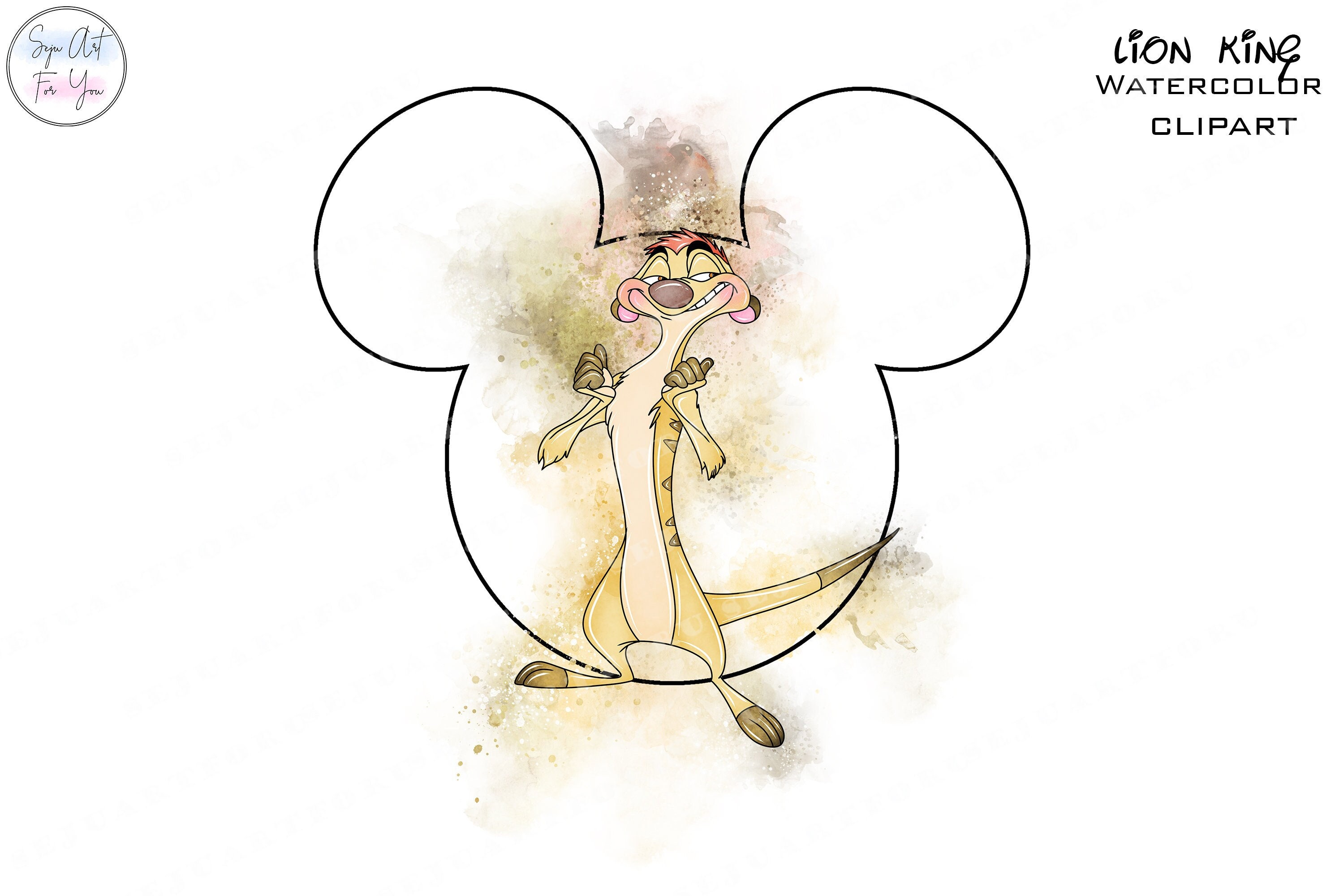 The Lion King Watercolor Clipart Watercolor Lion King the - Etsy