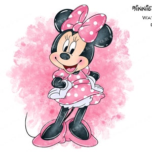 Aquarelle de minnie, clipart minnie mouse, clipart aquarelle minnie, png minnie mouse, clipart minnie, png minnie, minnie mouse, minnie