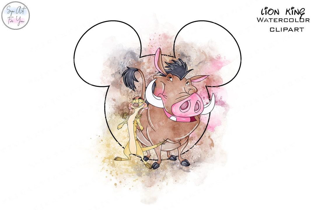 The Lion King Watercolor Clipart, Watercolor Lion King , the Lion King ...