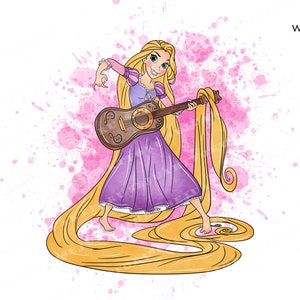 Tangled png princess rapunzel  watercolor clipart png files clipart rapunzel png PRINCESS PNG printable  digital downloads