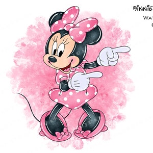 minnie mouse png clipart png clipart bundle clipart watercolor clipart set cliparts clip art png file nursery Digital download comercial use