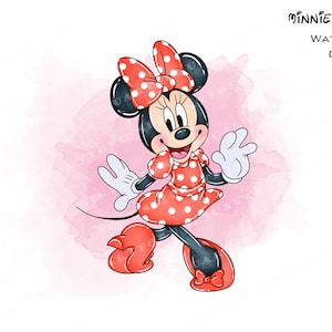 minnie mouse png clipart png clipart bundle clipart watercolor clipart set cliparts clip art png file nursery Digital download comercial use