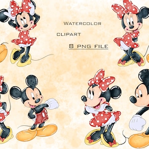 acquerello di Minnie, Minnie Mouse, clipart di Minnie Mouse, clipart di acquerello di Minnie, png di Minnie Mouse, clip art di Minnie Mouse, acquerello di Topolino