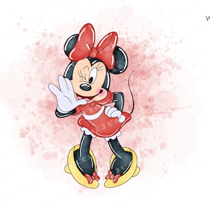minnie mouse png clipart png clipart bundle clipart watercolor clipart set cliparts clip art png file nursery Digital download comercial use