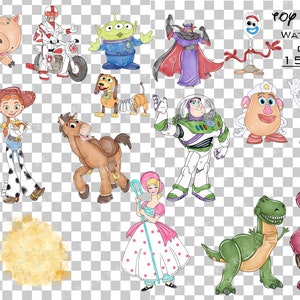 Toy story clipart, toy story, toy story clip art, toy story watercolor, toy story png, woody clipart, buzz lightyear. watercolor toy story image 3