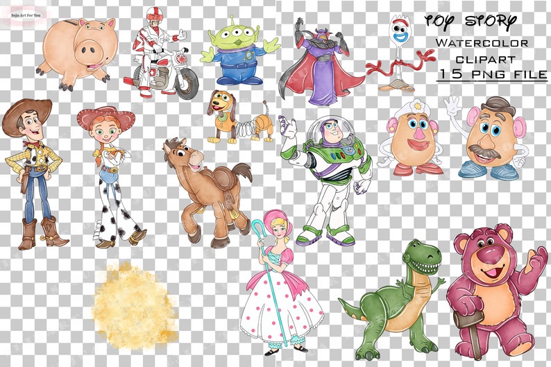 Toy story clipart, toy story, toy story clip art, toy story watercolor, toy story png, woody clipart, buzz lightyear. watercolor toy story image 3