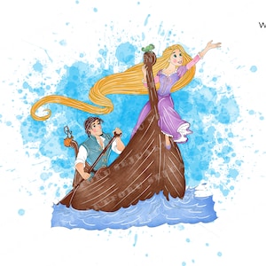 Tangled png princess rapunzel  watercolor clipart png files clipart rapunzel png PRINCESS PNG printable  digital downloads