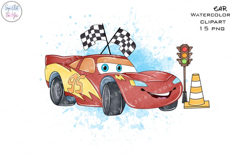 cars clipart, cars png, cars clip art, car png, watercolor cars , cars png, watercolor cars clipart, cars clip arts, lightning mcqueen png image 3