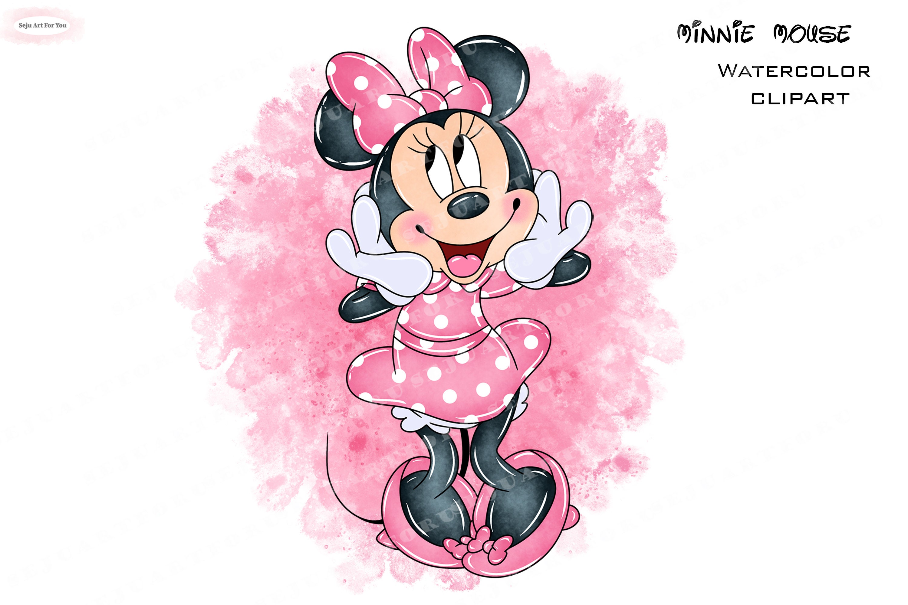 Minnie Watercolor, Minnie Mouse Clipart, Minnie Watercolor Clipart, Minnie  Mouse Png, Minnie Clip Art, Minnie Png, Minnie Mouse, Minnie -  Israel