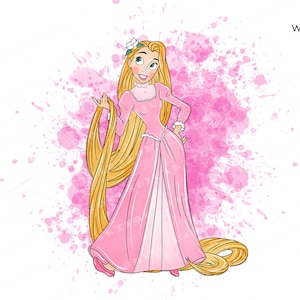 Tangled png princess rapunzel  watercolor clipart png files clipart rapunzel png PRINCESS PNG printable  digital downloads