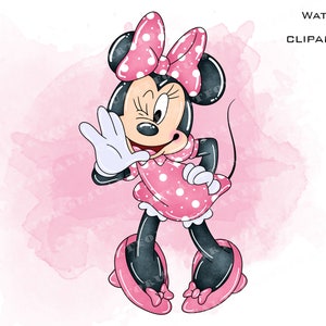 minnie mouse png clipart png clipart bundle clipart watercolor clipart set cliparts clip art png file nursery Digital download comercial use