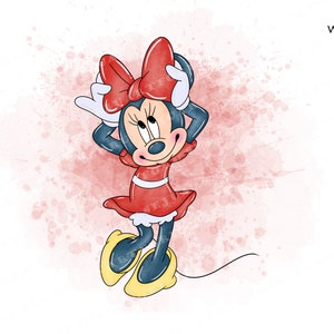 minnie mouse png clipart png clipart bundle clipart watercolor clipart set cliparts clip art png file nursery Digital download comercial use